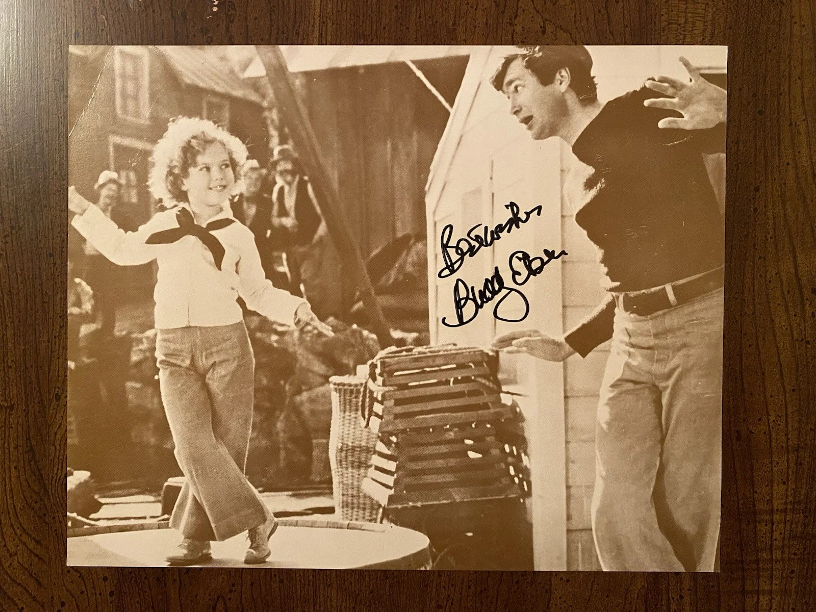 Buddy Ebsen — Buddy Ebsen Signed Autographed Photo With Shirley Temple w/ COA Captain January