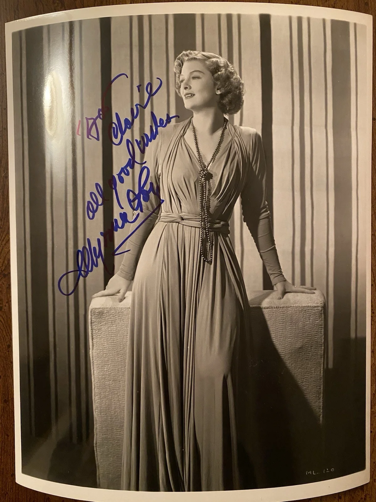 Myrna Loy — Myrna Loy Signed Autographed Photo With COA The Thin Man Mr Blandings Builds His