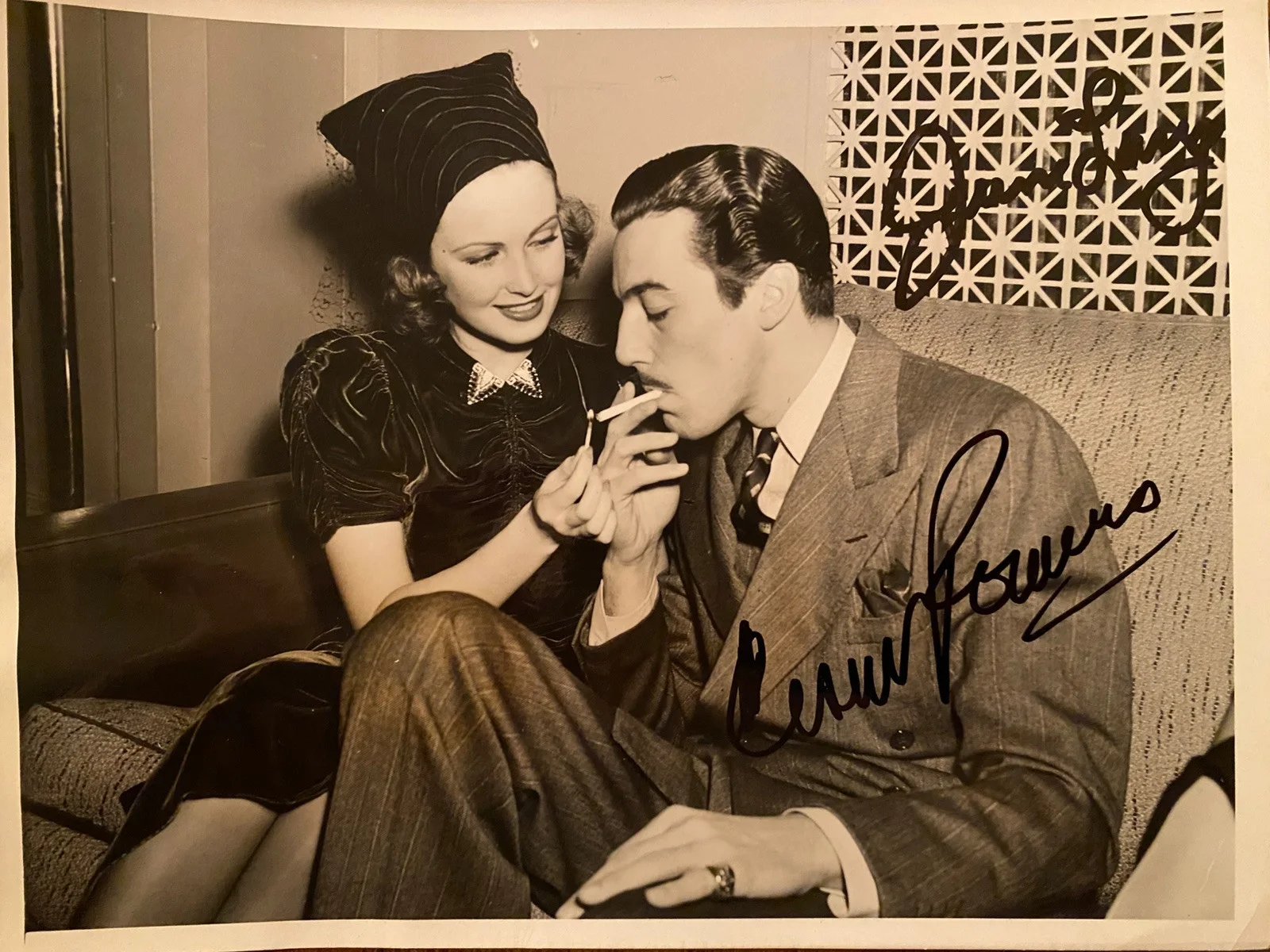 Cesar Romero, June Lang — Cesar Romero June Lang Signed Autographed Photo Both With COA Wee Willie Winkie