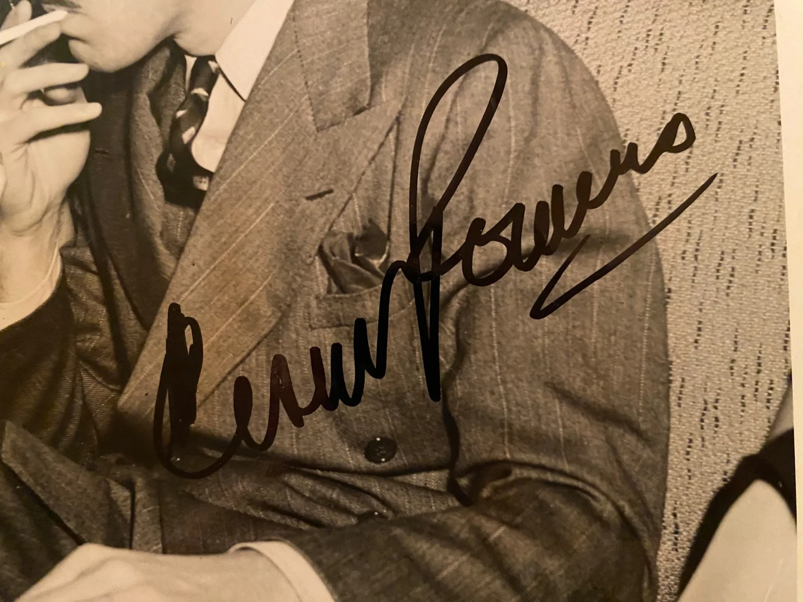 Cesar Romero, June Lang — Cesar Romero June Lang Signed Autographed Photo Both With COA Wee Willie Winkie, изображение 2