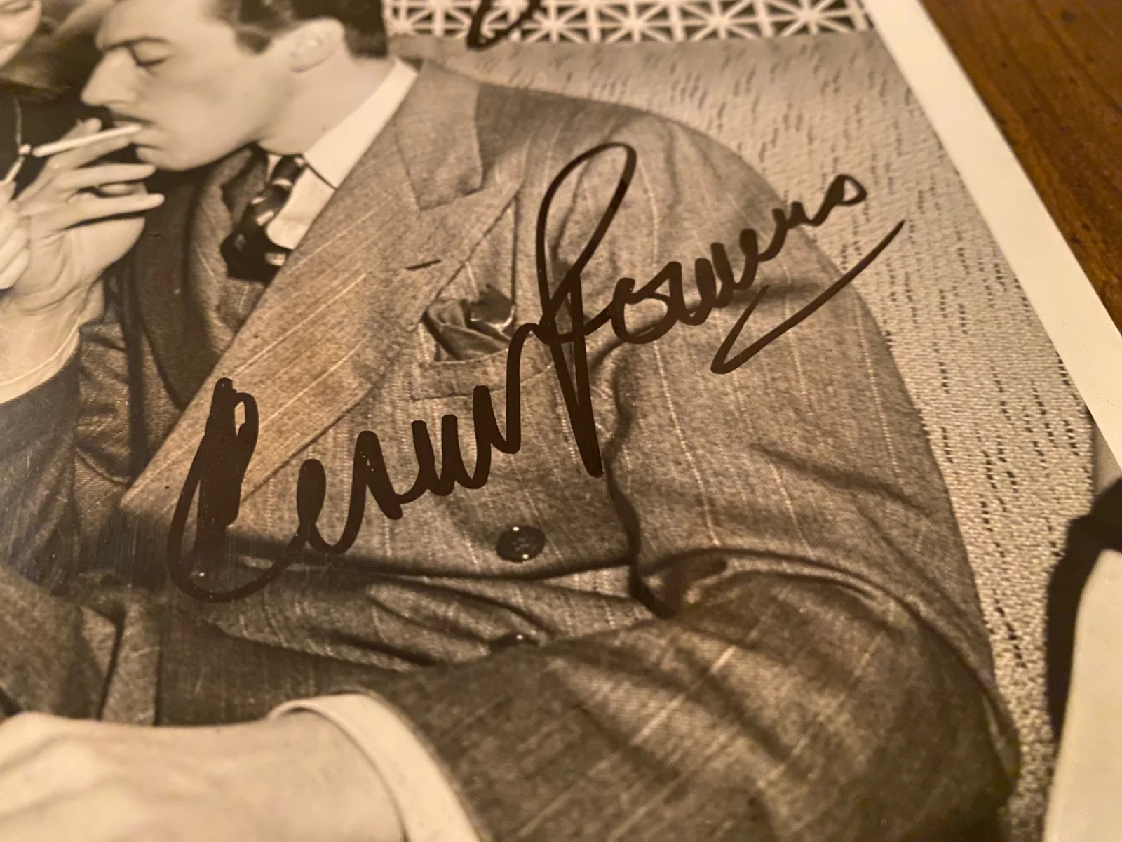 Cesar Romero, June Lang — Cesar Romero June Lang Signed Autographed Photo Both With COA Wee Willie Winkie, изображение 3