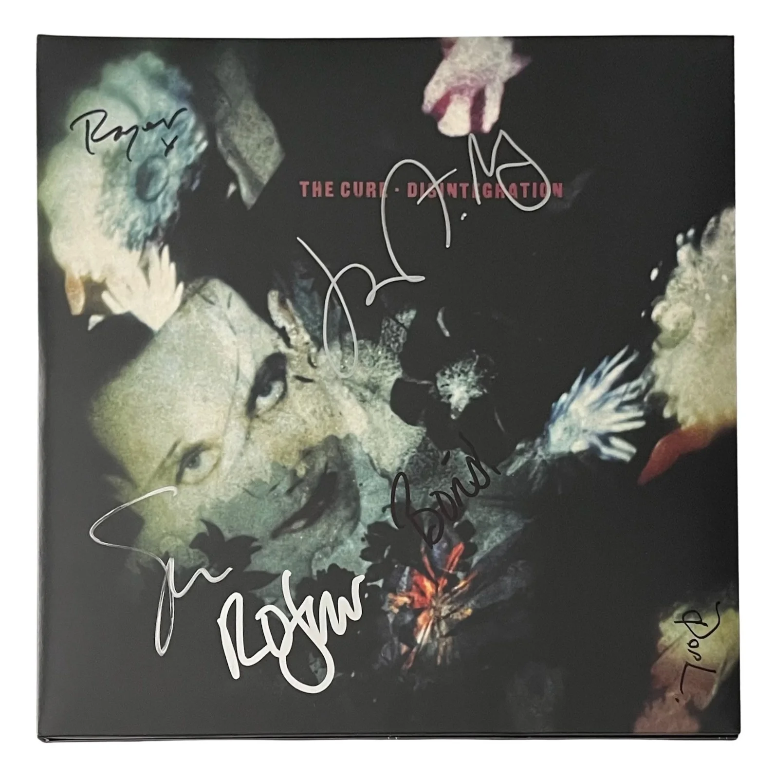 THE CURE x6 ROBERT SMITH Band Signed DISINTEGRATION Vinyl Record EPPERSON COA, image 2