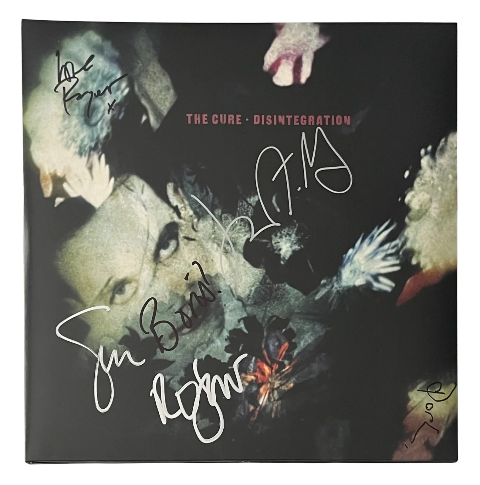 THE CURE x6 ROBERT SMITH Band Signed DISINTEGRATION Vinyl Record EPPERSON COA, image 2