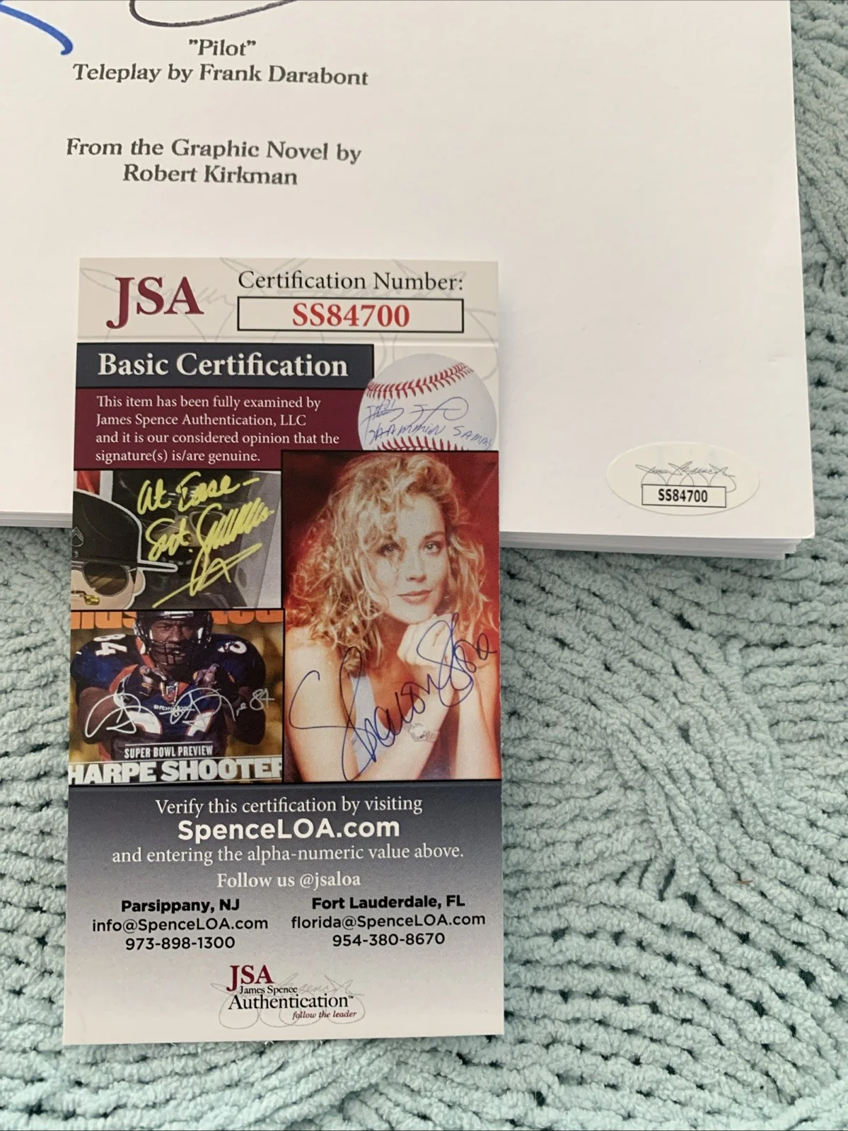 Greg Nicotero — Greg Nicotero Signed The Walking Dead Dual Signed Pilot Script Autograph JSA COA, image 2