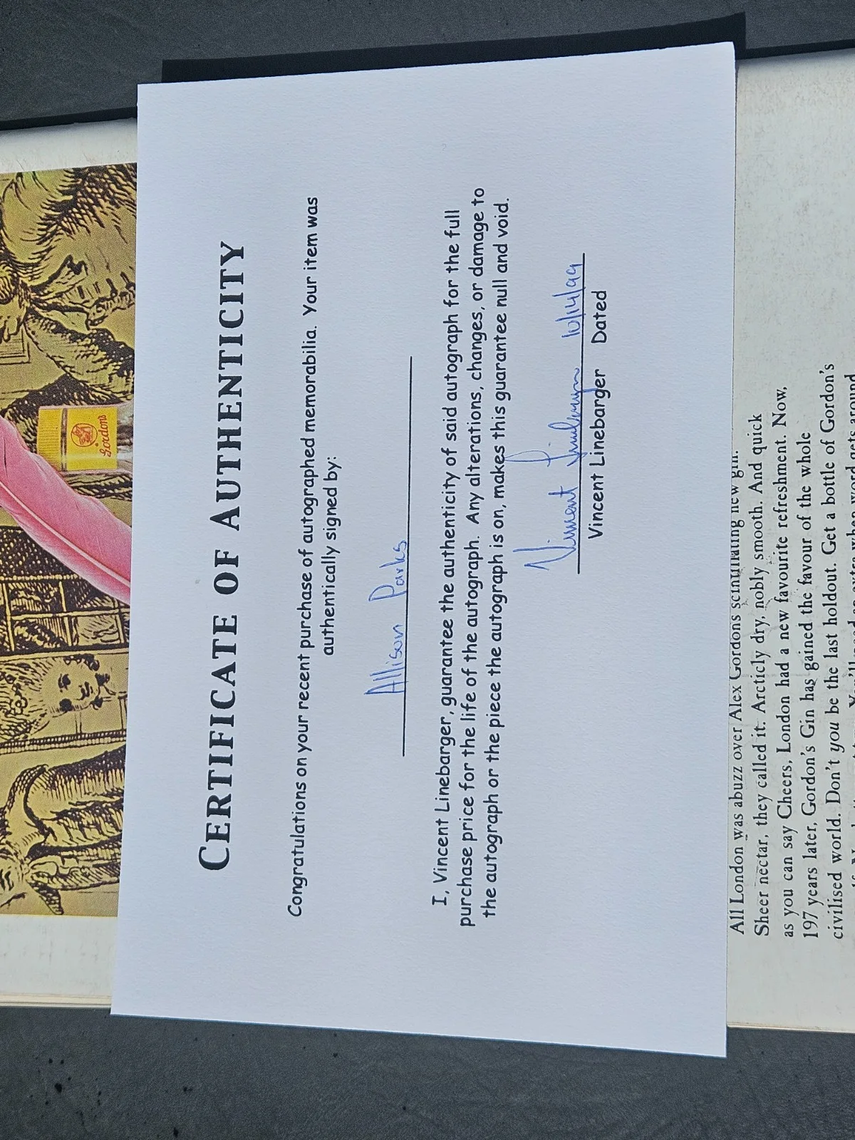 May 1966 ALLISON PARKS PLAYBOY COA Full Mag Signed Auto In-Person, изображение 5