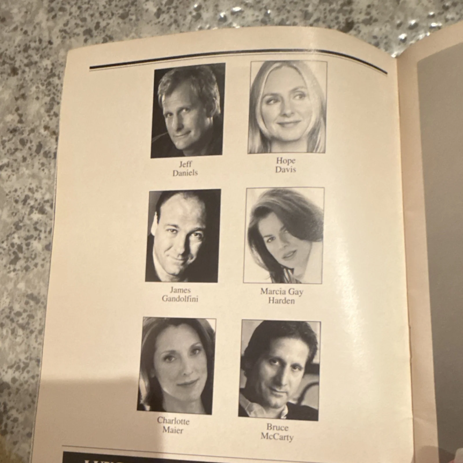 Jeff Daniels, Hope Davis, James Gandolfini, Marcia Gay Harden — God of Carnage Autographed Original Broadway playbill signed by cast., изображение 3