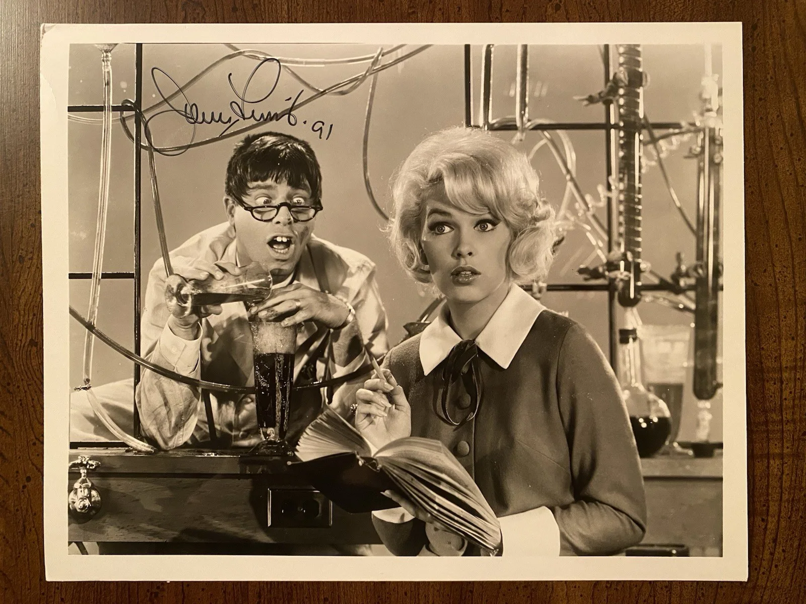 Jerry Lewis, Stella Stevens — Jerry Lewis Stella Stevens Signed Photo Index Card Lot With COA Nutty Professor, image 2