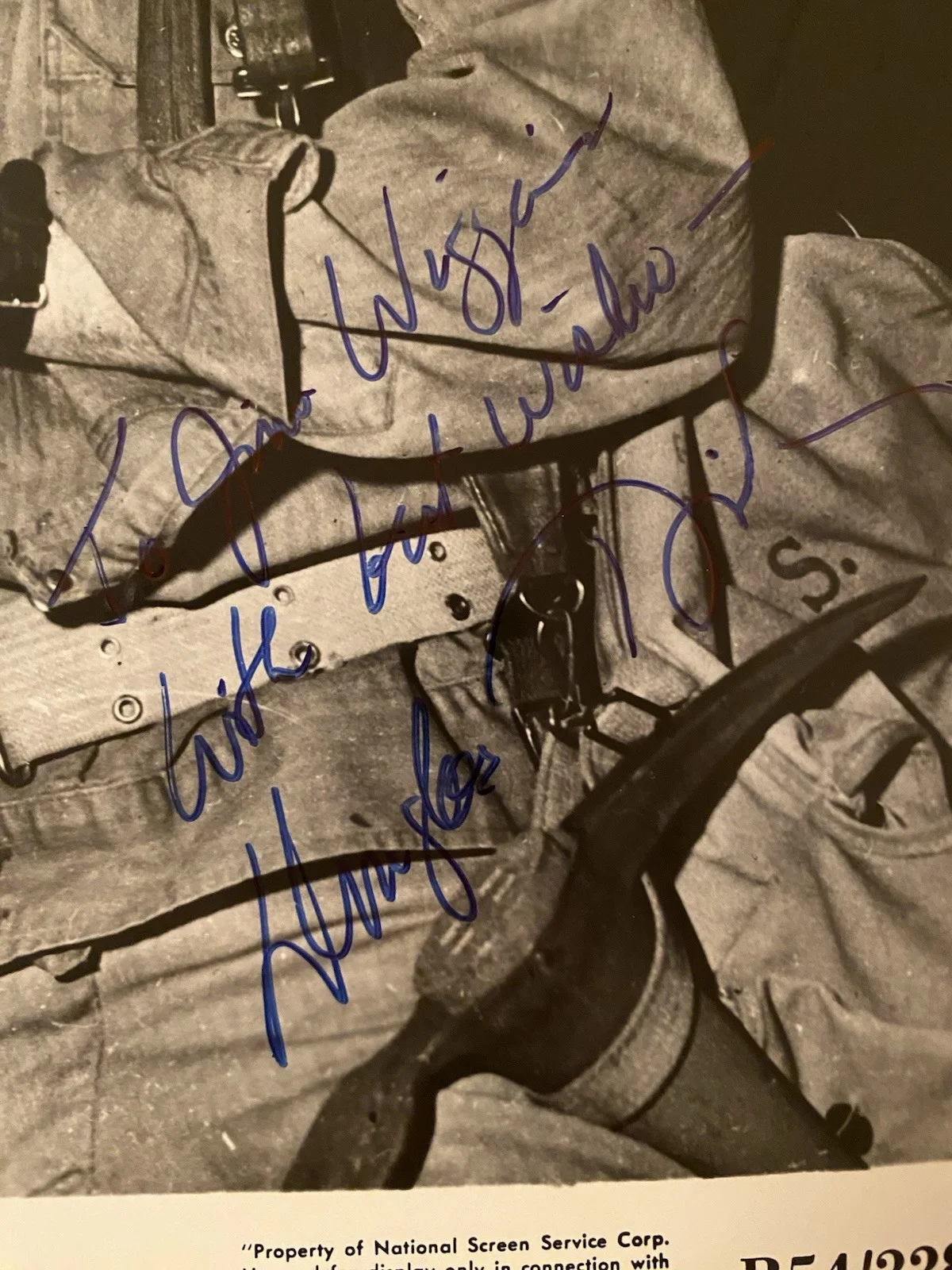 Douglas Dick — Douglas Dick Signed Autographed Vintage Photo Home Of The Brave With COA Rope, изображение 2