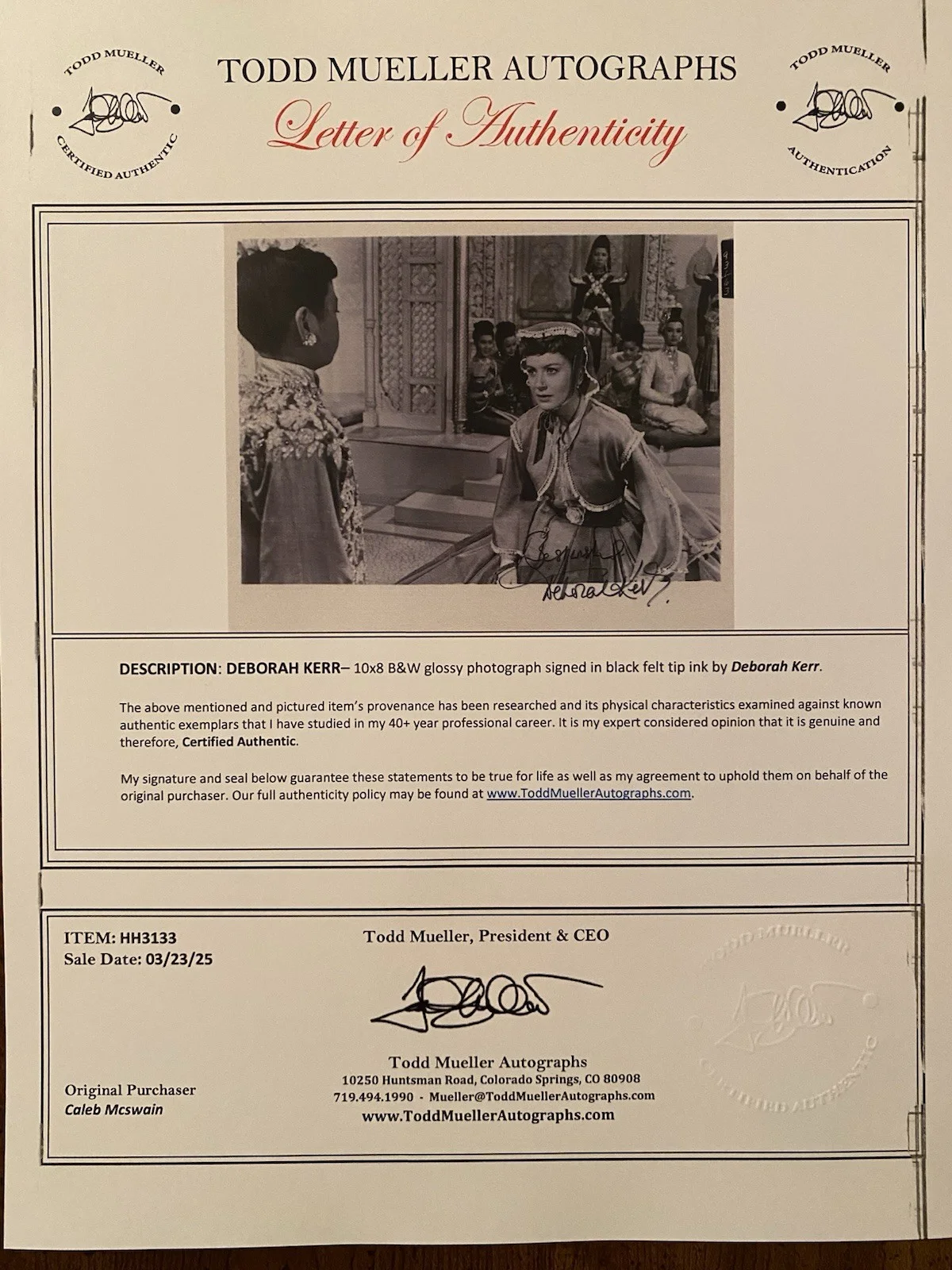 Deborah Kerr — Deborah Kerr Signed Autographed Photo With COA The King And I Quo Vadis Etc, image 4