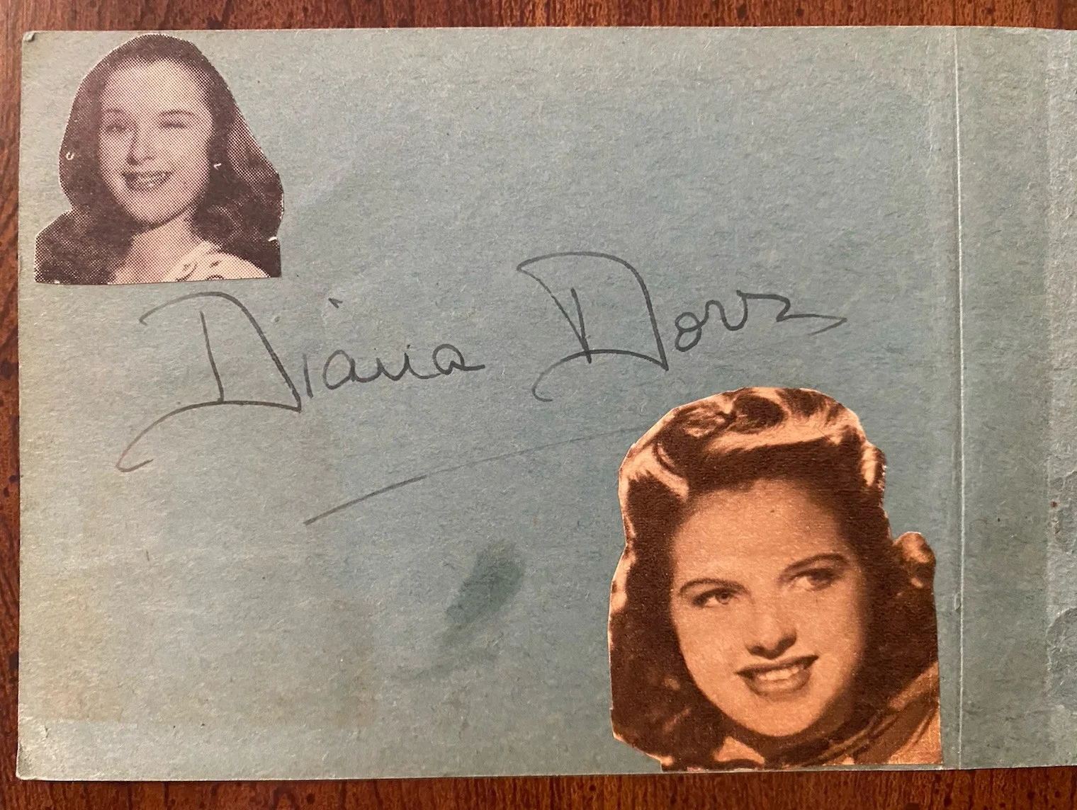 Diana Dors — Diana Dors Signed Autographed Vintage Album Page With COA Berserk The Long Haul