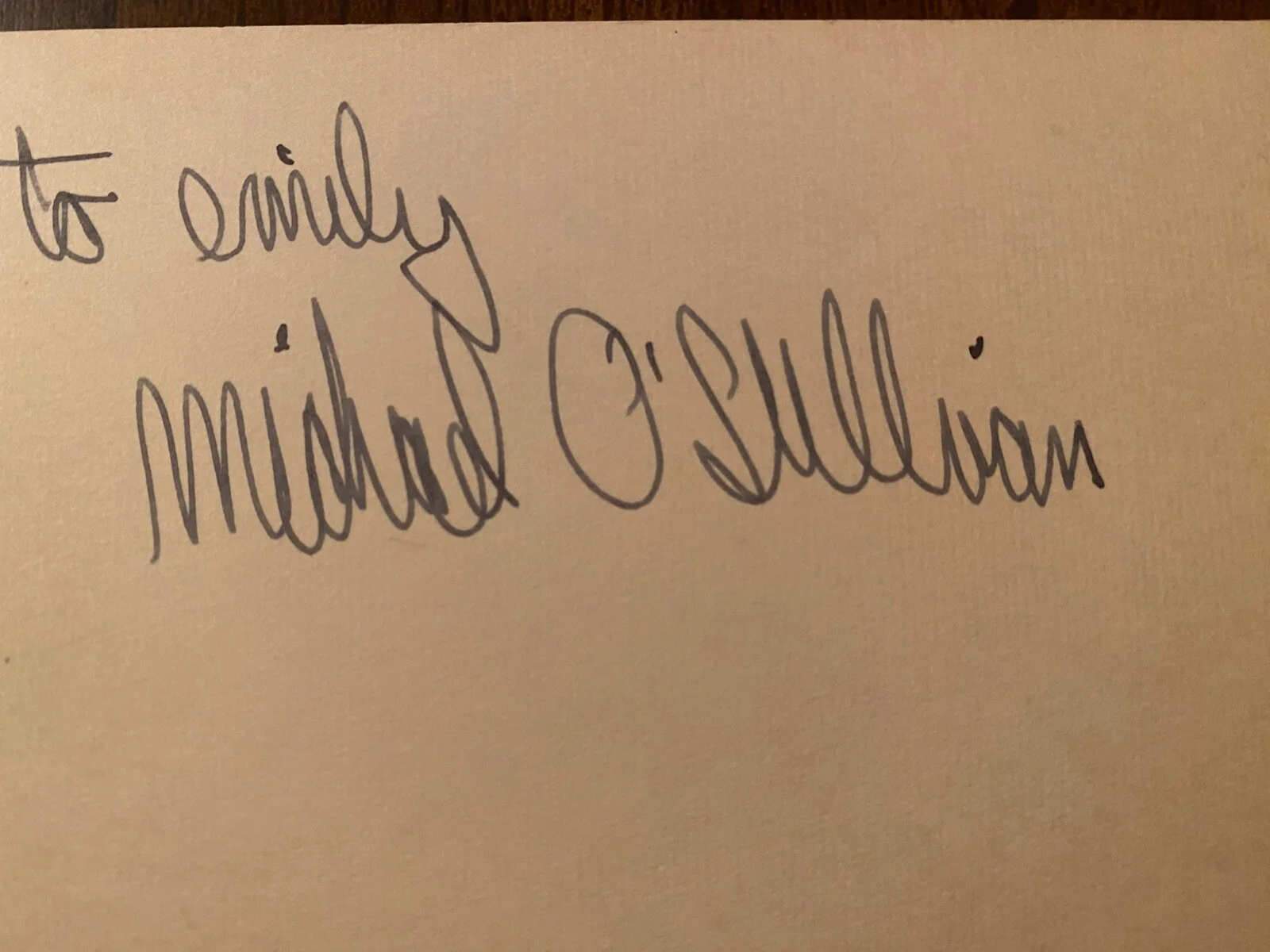 Michael O’Sullivan — Michael O’Sullivan Signed Card With COA Hang Em High The Story Of Superman, изображение 2