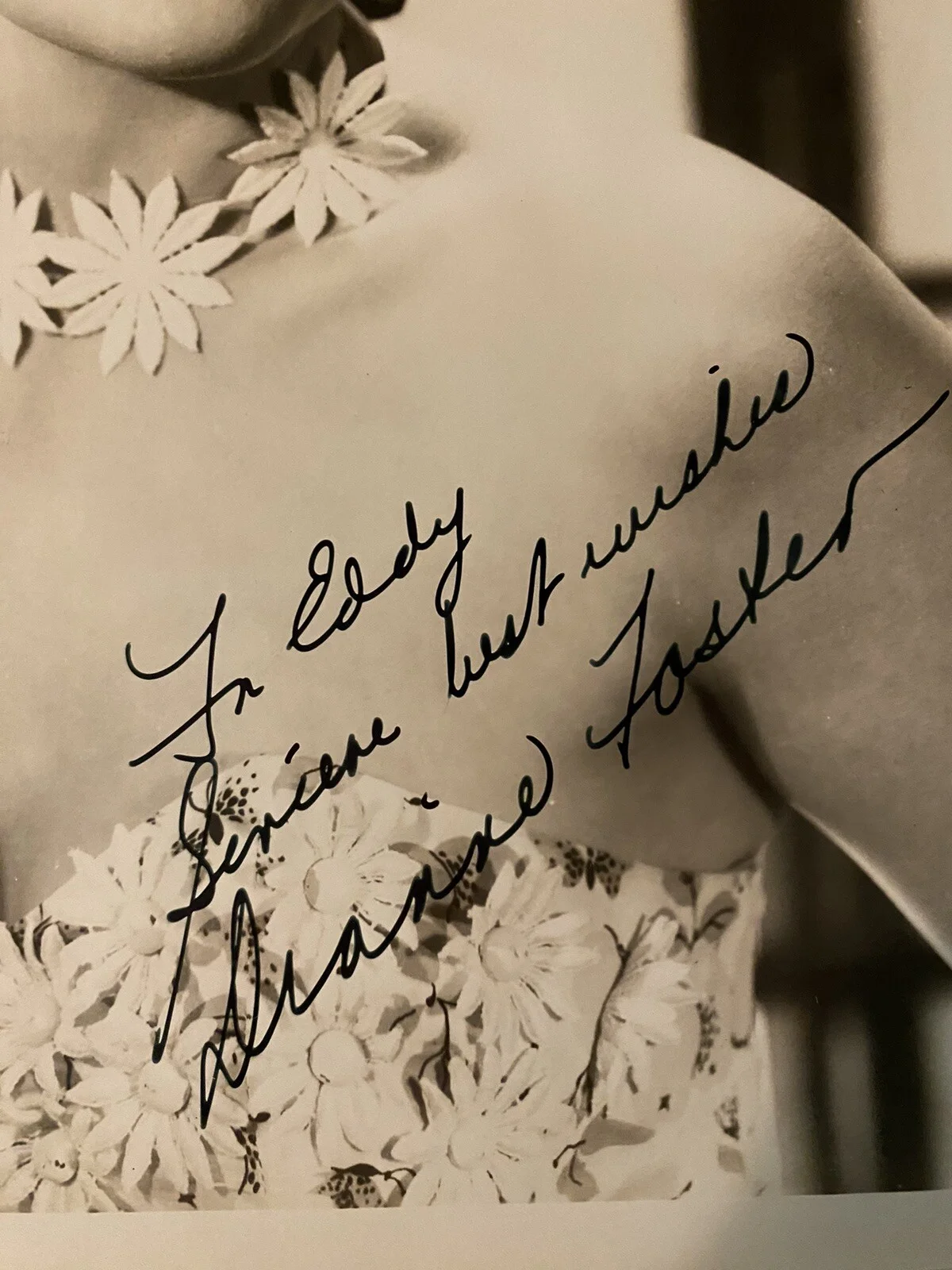 Dianne Foster — Dianne Foster Signed Autographed Photo w/COA Night Passage Fighting Kentuckian, изображение 2