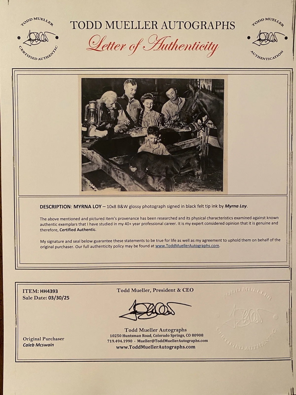 Myrna Loy — Myrna Loy Signed Autographed Photo With COA The Red Pony The Thin Man, изображение 4