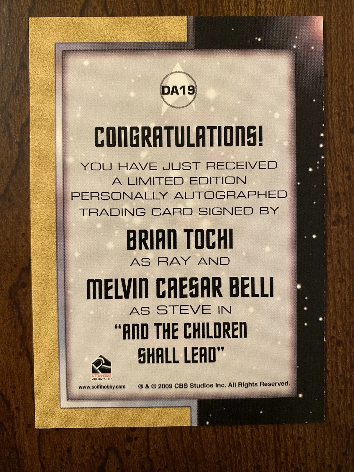 Brian Tochi, Melvin Belli — Brian Tochi Melvin Belli Signed Autograph Star Trek Card BOTH Rittenhouse, изображение 3