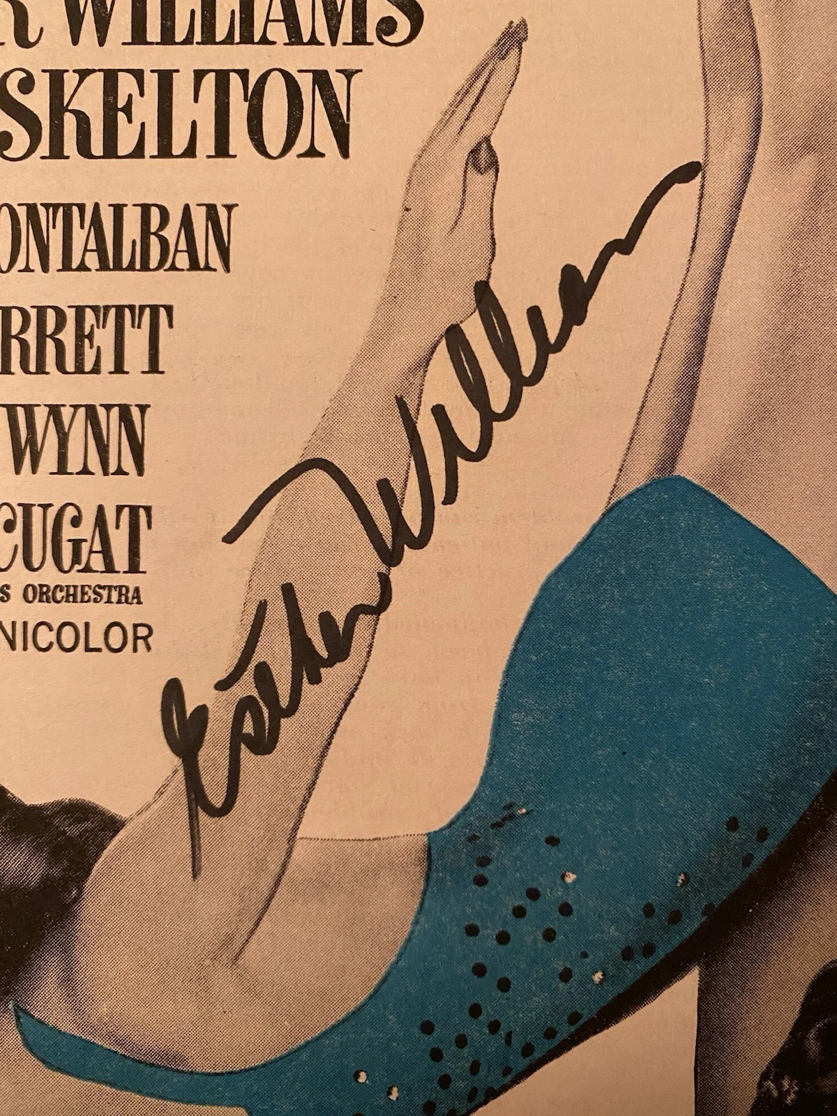 Esther Williams, Betty Garrett, Ricardo Montalban — Neptune’s Daughter Cast Signed Autographed Vintage Advertisement By 3 With COA, image 4