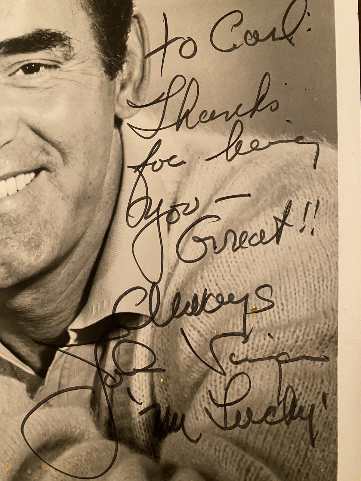 John Vivyan — John Vivyan Signed Autographed Photo With COA Mr Lucky Adventures Of Superman, изображение 2