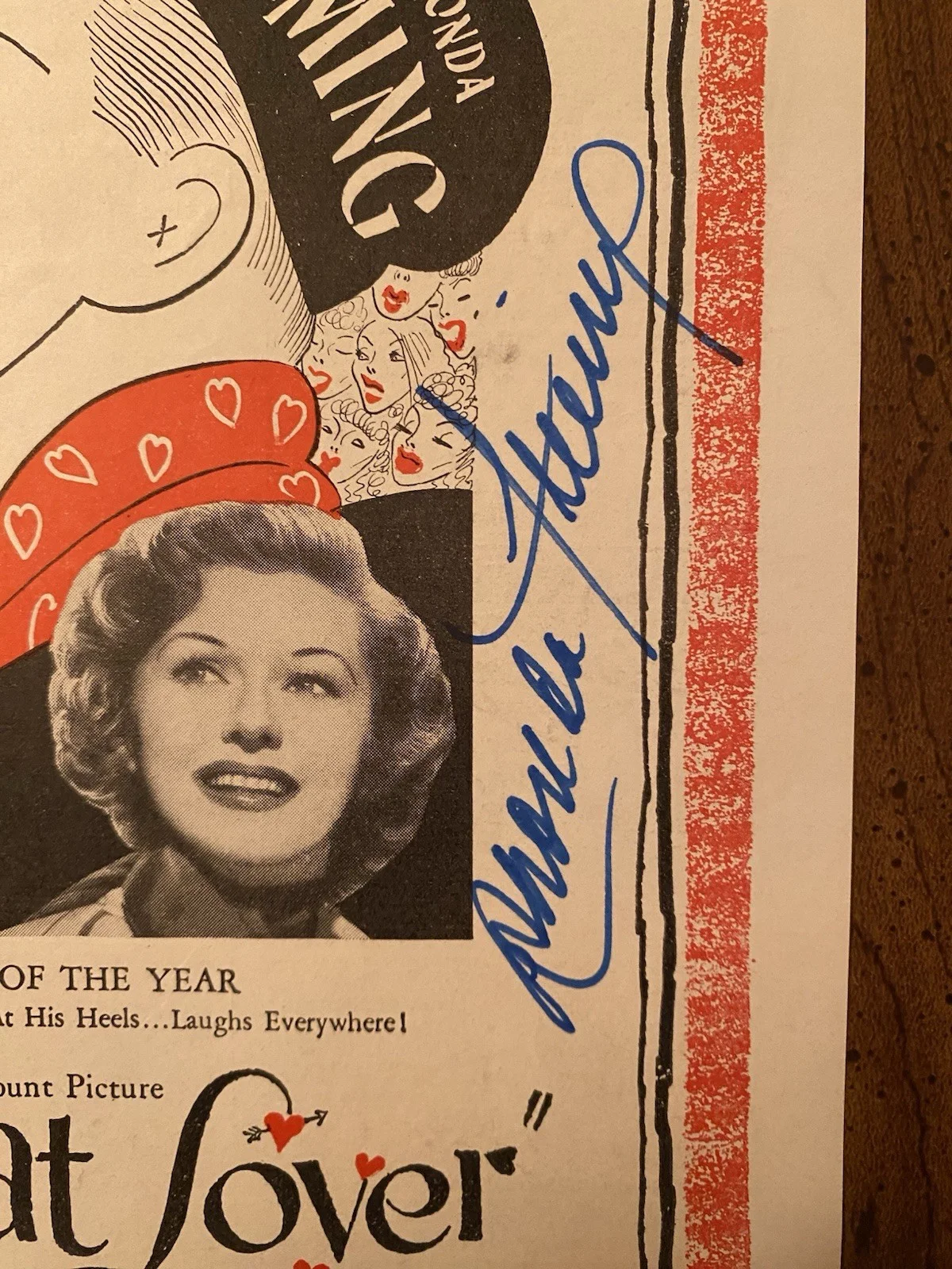 Bob Hope, Rhonda Fleming — Bob Hope Rhonda Fleming Signed Autographed Photo With COA The Great Lover BOTH, изображение 4