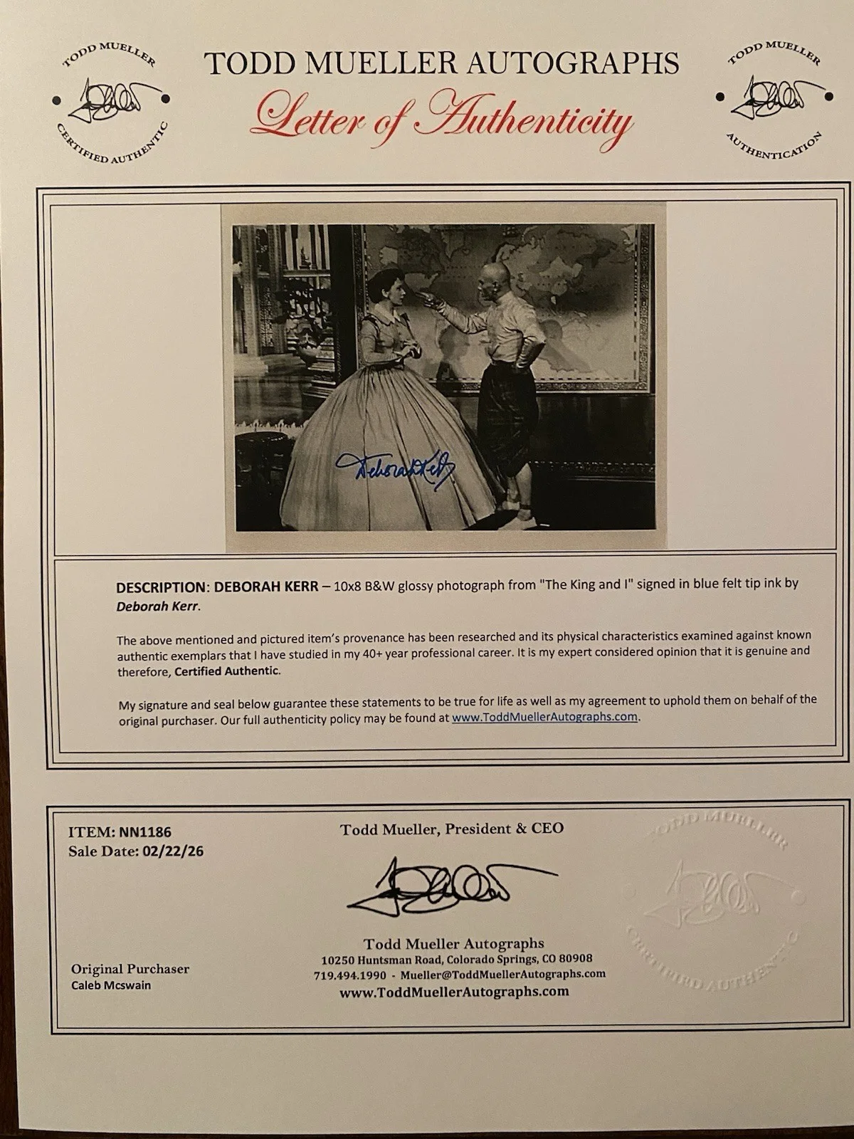 Deborah Kerr — Deborah Kerr Signed Autographed Photo With COA The King And I Quo Vadis Etc, image 4