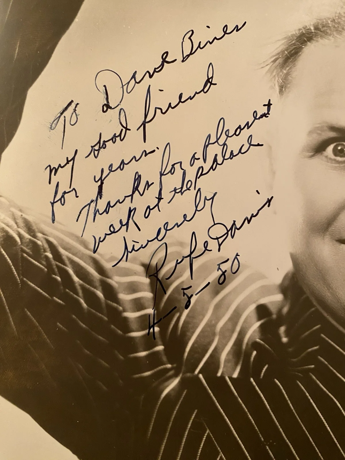 Rufe Davis — Rufe Davis Signed Autographed Photo With COA Petticoat Junction Floyd Smoot, изображение 2