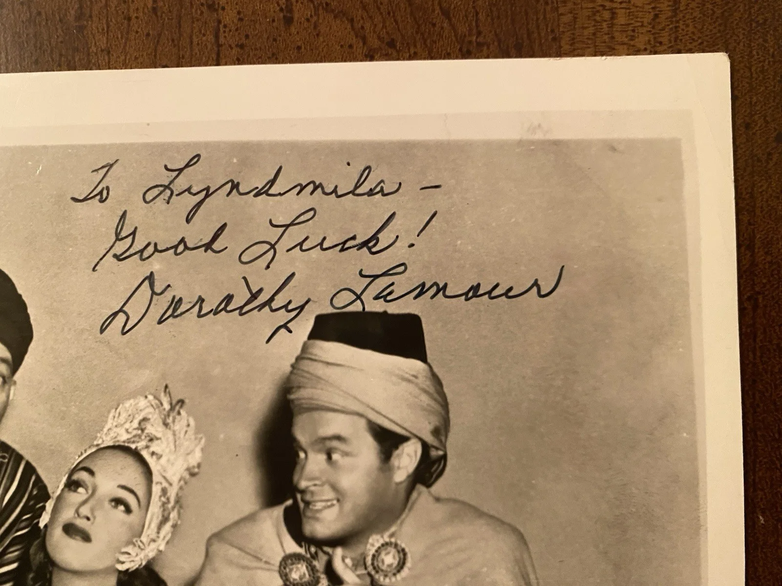 Bob Hope, Dorothy Lamour — Bob Hope Dorothy Lamour Signed Autographed Photo With COA Road To Morocco BOTH, image 2