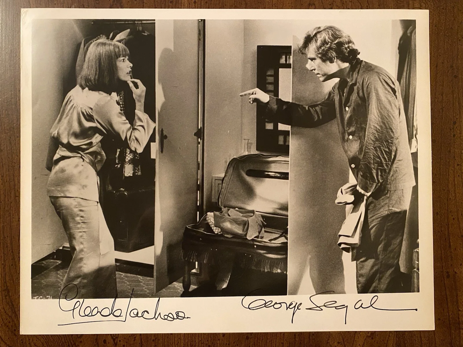 George Segal, Glenda Jackson — George Segal Glenda Jackson Signed Autographed Photo With COA Touch Of Class