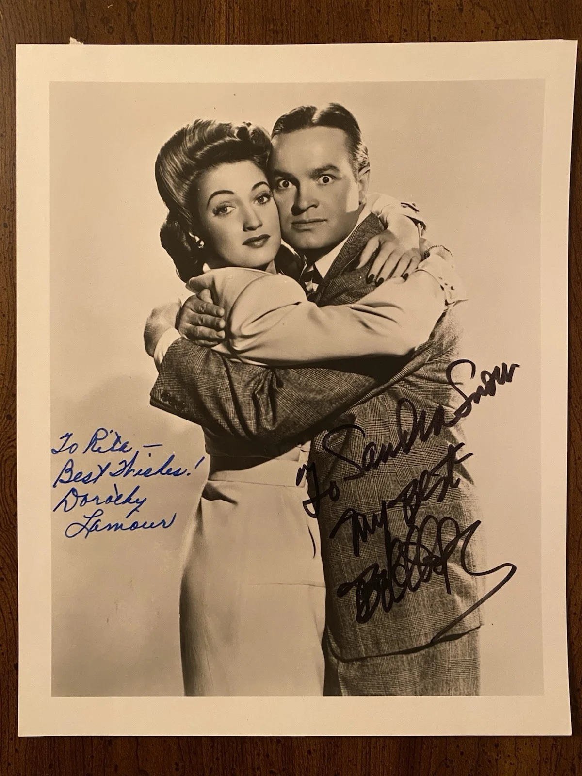 Bob Hope, Dorothy Lamour — Bob Hope Dorothy Lamour Signed Autographed Photo With COA They Got Me Covered