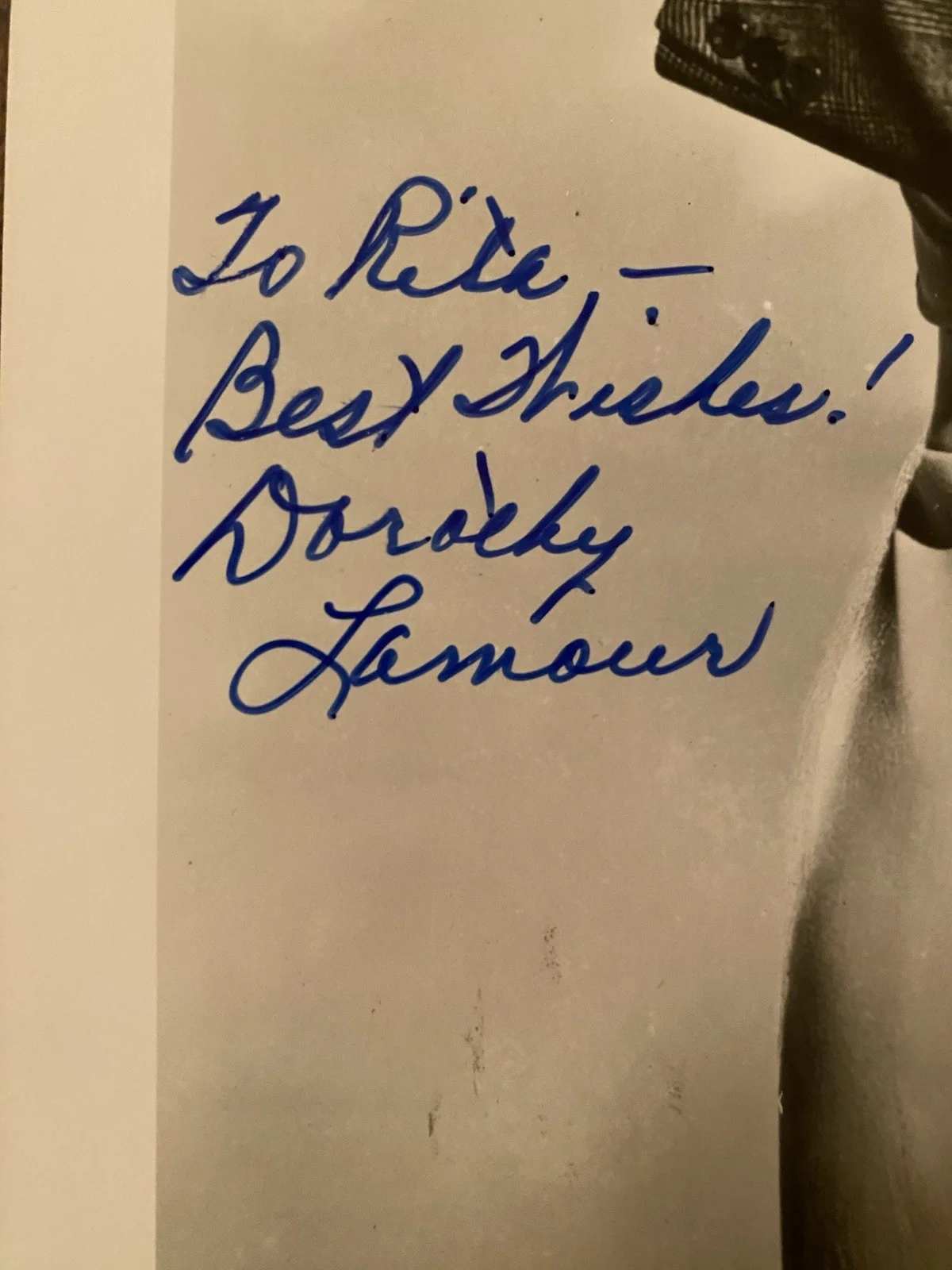 Bob Hope, Dorothy Lamour — Bob Hope Dorothy Lamour Signed Autographed Photo With COA They Got Me Covered, image 2