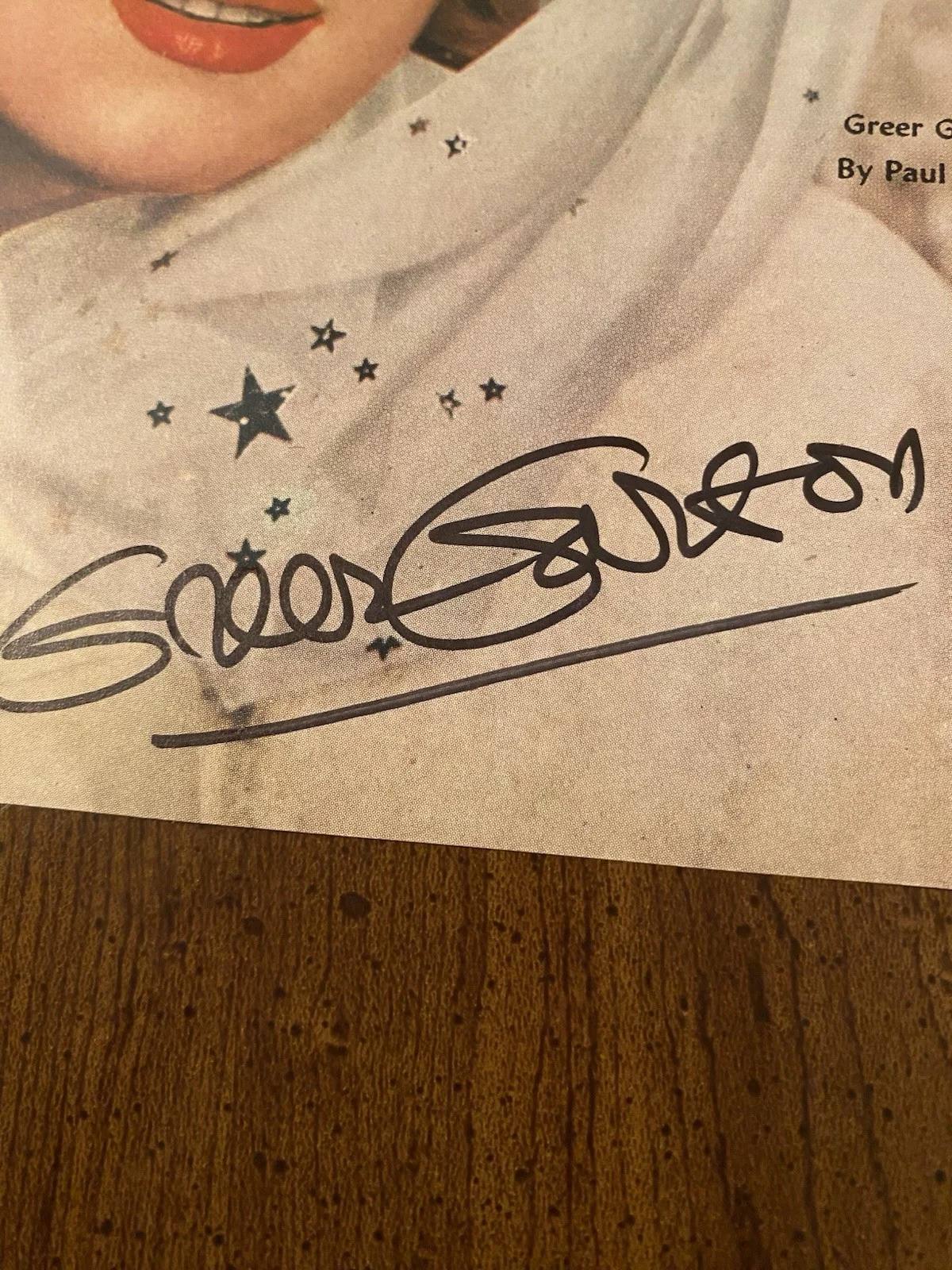 Greer Garson — Greer Garson Signed Autographed Vintage Photoplay Magazine With COA, изображение 3