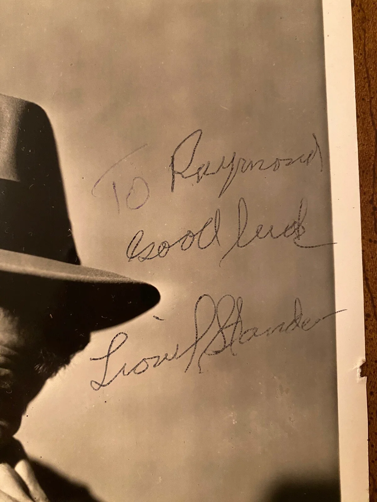 Lionel Stander — Lionel Stander Signed Autograph Photo w/ COA Mr Deeds Goes To Town Hart To Hart, изображение 2