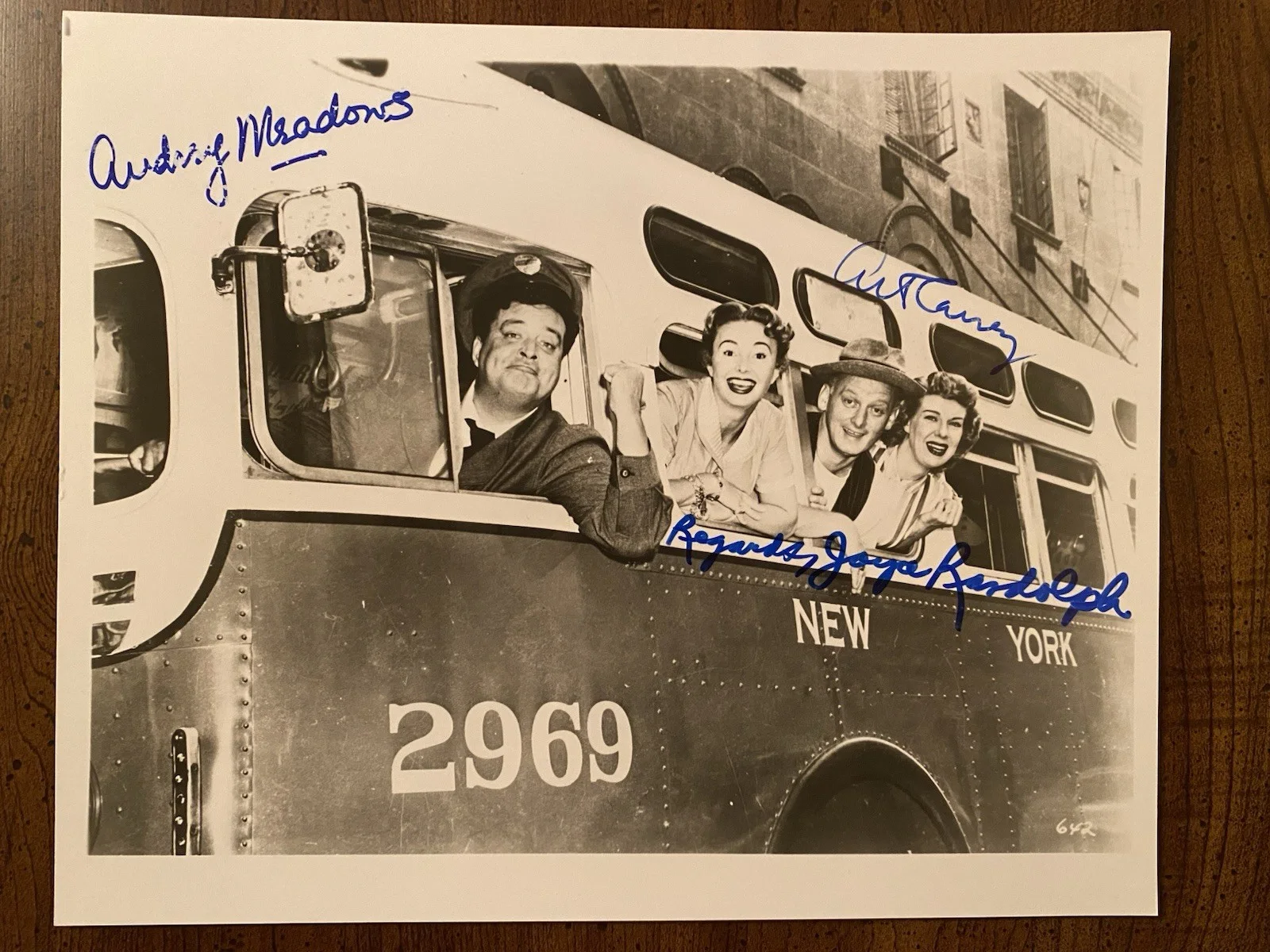 Joyce Randolph, Audrey Meadows, Art Carney — The Honeymooners Cast Signed Autographed Photo By 3 With COA Carney Meadows Rand