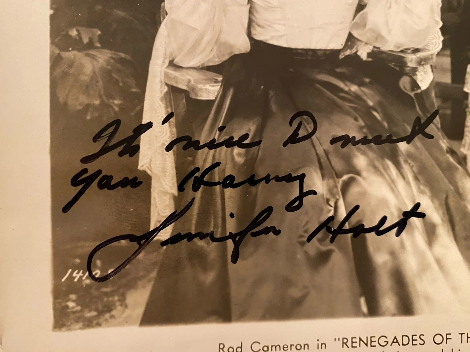 Rod Cameron, Jennifer Holt, Ray Whitley — Rod Cameron Jennifer Holt Ray Whitley Cast Signed Autographed Photo With COA, изображение 4