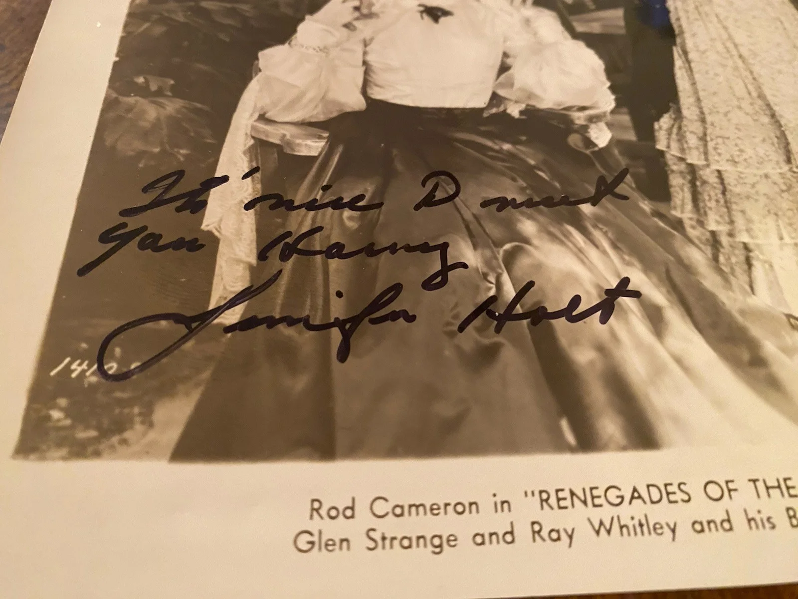 Rod Cameron, Jennifer Holt, Ray Whitley — Rod Cameron Jennifer Holt Ray Whitley Cast Signed Autographed Photo With COA, изображение 5