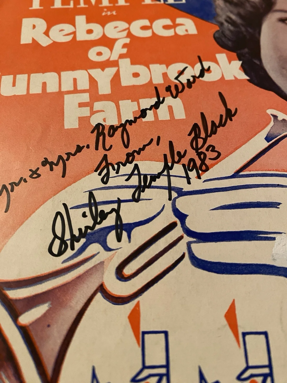 Shirley Temple — Shirley Temple Signed Autographed Sheet Music Rebecca Of Sunnybrook Farm w/ COA, изображение 3