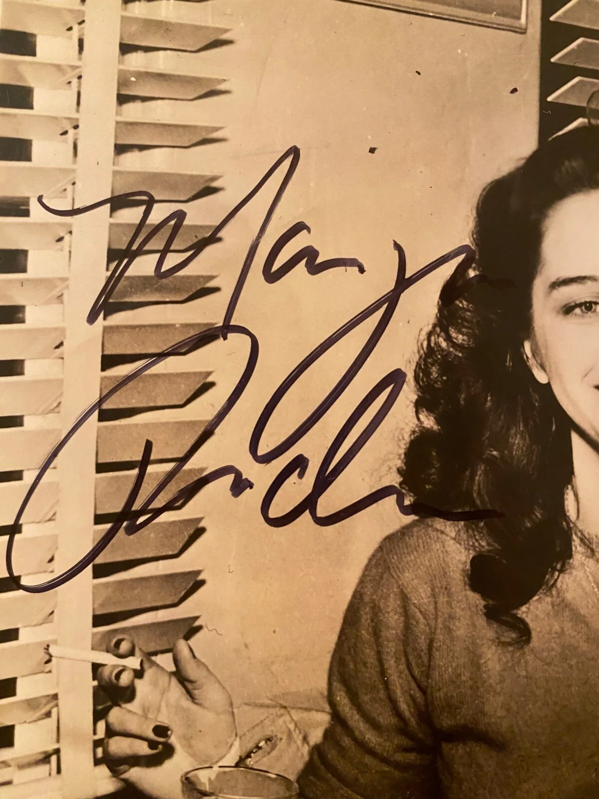 Marjorie Riordan — Marjorie Riordan Signed Autograph Photo w COA Pursuit To Algiers Mr Skeffington, изображение 2
