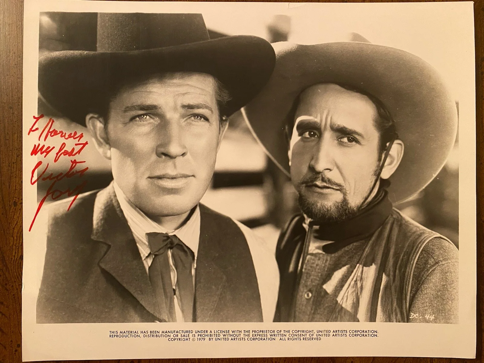 Victor Jory — Victor Jory Signed Autographed Photo With COA The Cariboo Trail Canadian Pacific