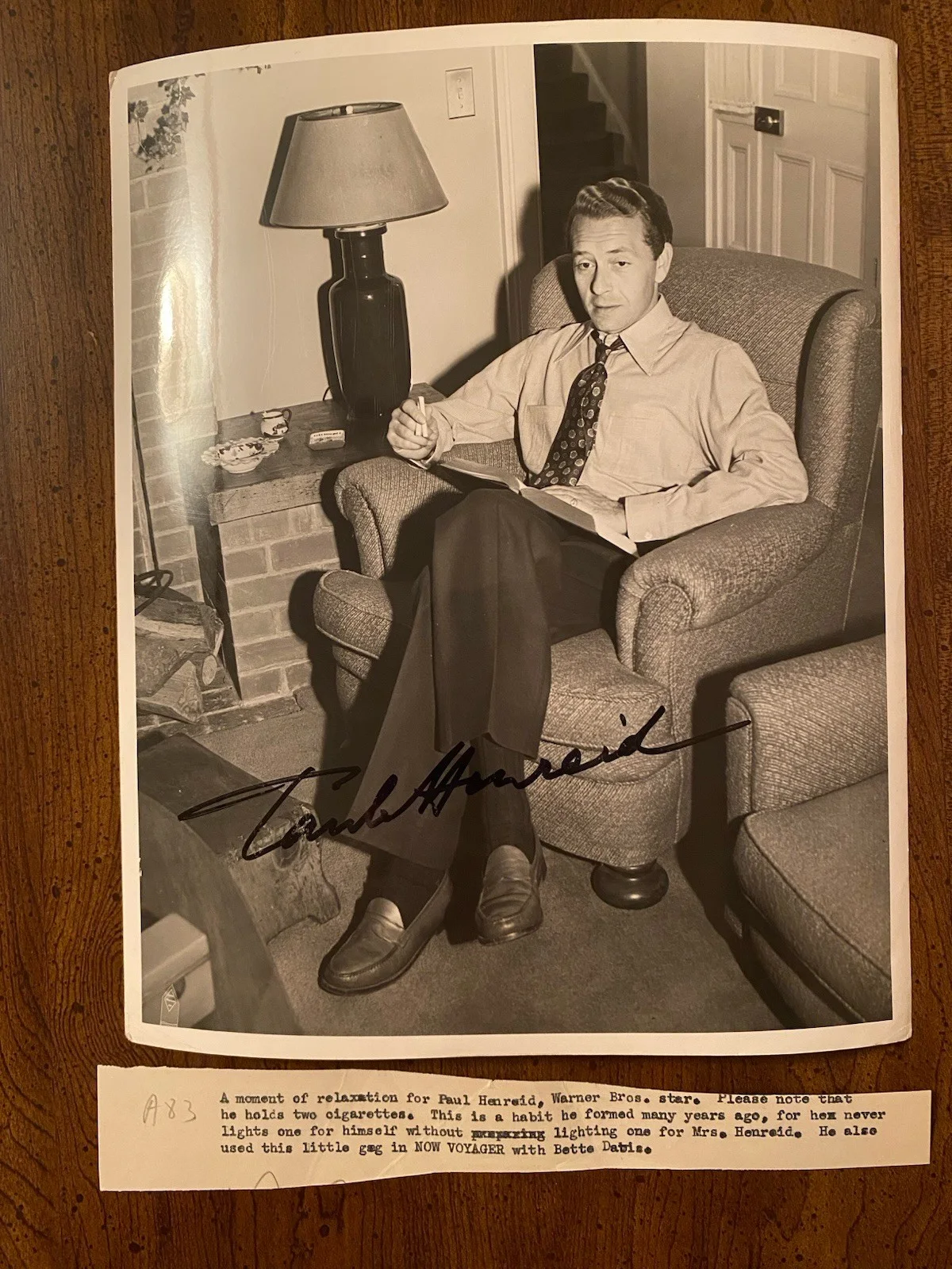 Paul Henreid — Paul Henreid Signed Autographed 8x10 Photo With COA Casablanca Now Voyager, изображение 2