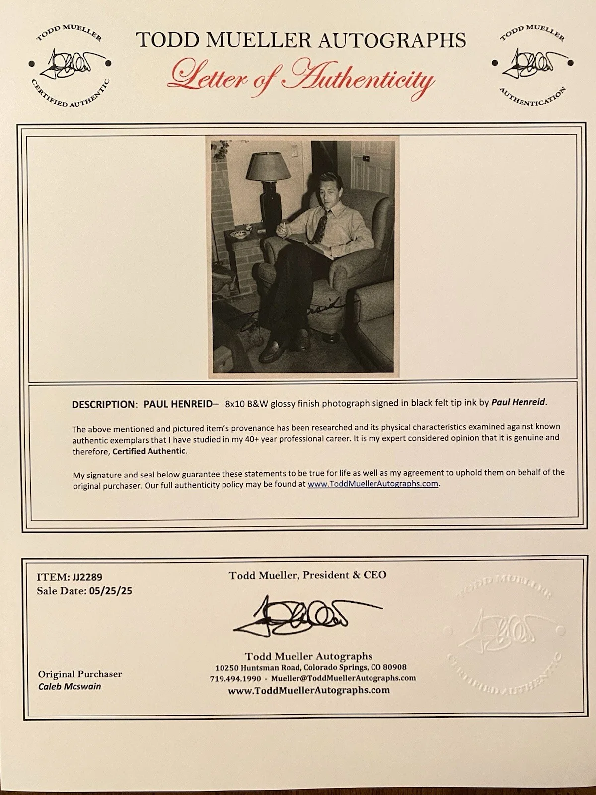 Paul Henreid — Paul Henreid Signed Autographed 8x10 Photo With COA Casablanca Now Voyager, изображение 5