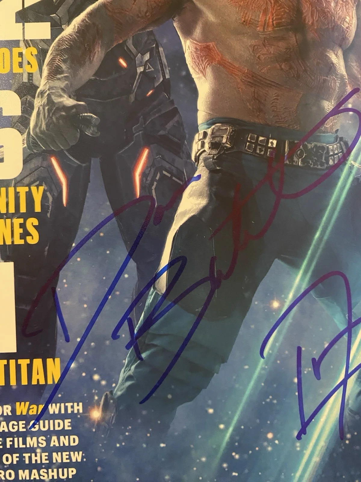 Don Cheadle, Dave Bautista — Don Cheadle Dave Bautista Signed Autographed Photo w/ COA Avengers Infinity War, изображение 2