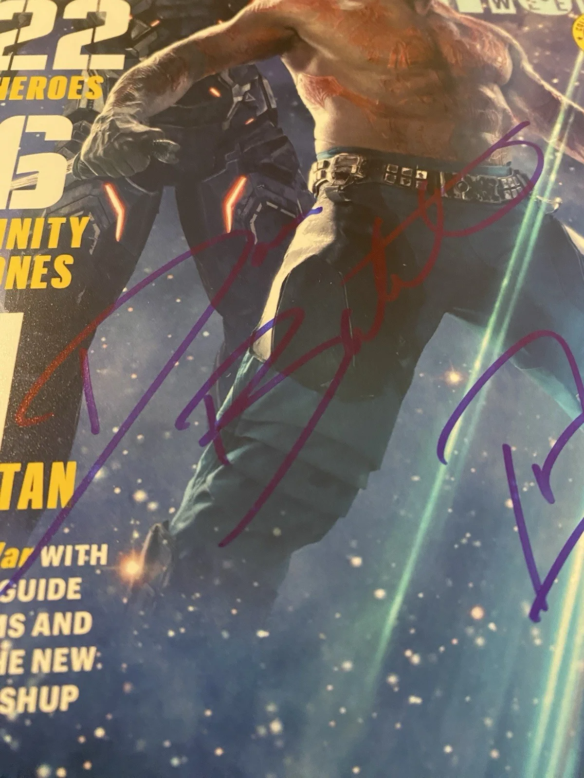 Don Cheadle, Dave Bautista — Don Cheadle Dave Bautista Signed Autographed Photo w/ COA Avengers Infinity War, изображение 3