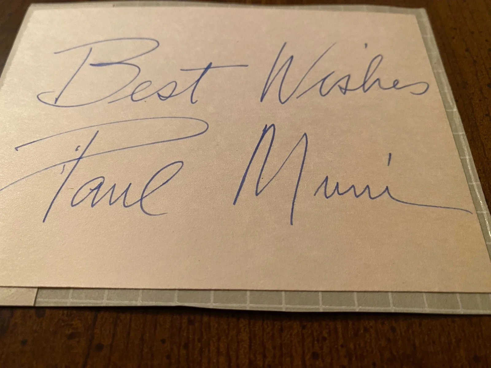 Paul Muni — Paul Muni Signed Autographed Card With COA Scarface The Good Earth Angel On My, изображение 3