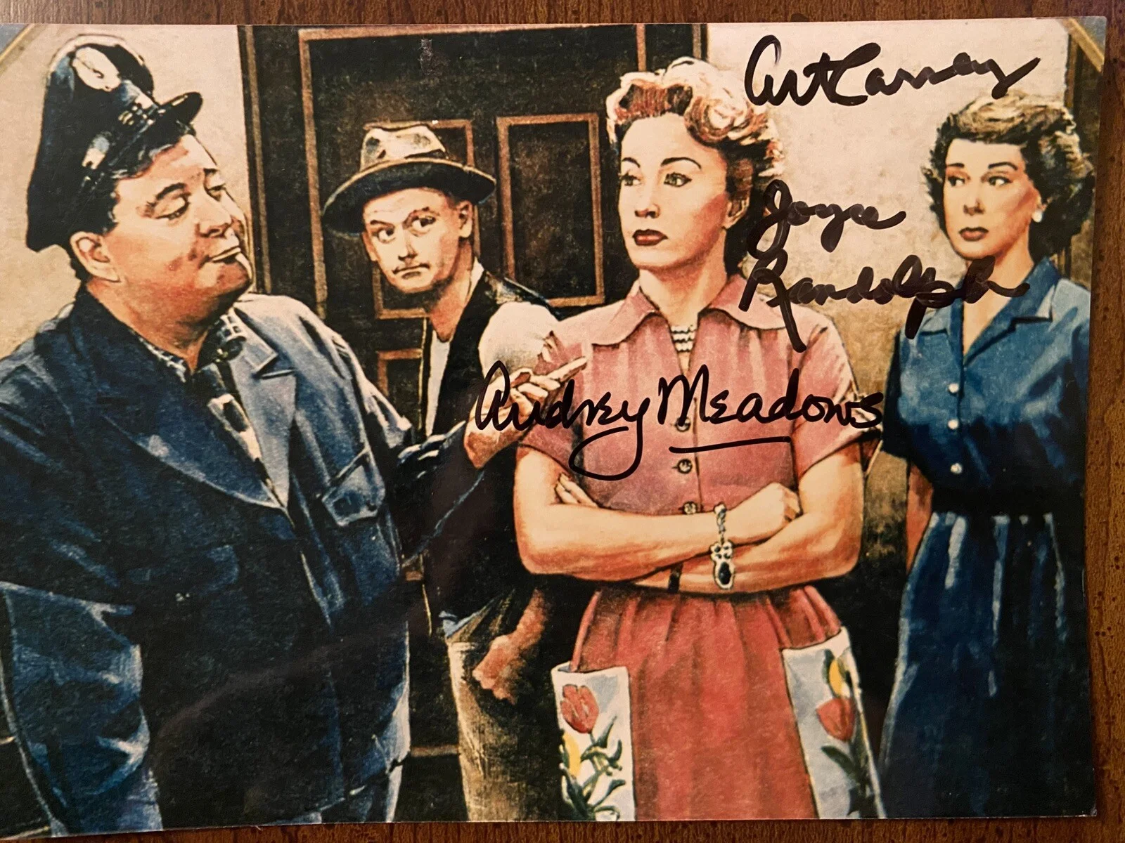 Joyce Randolph, Audrey Meadows, Art Carney — The Honeymooners Cast Signed Autographed Photo By 3 With COA Carney Meadows Rand
