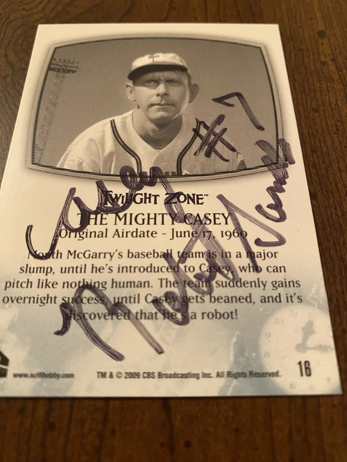 Robert Sorrells — Robert Sorrells Signed Autographed The Twilight Zone Card With COA Casey #7, image 2