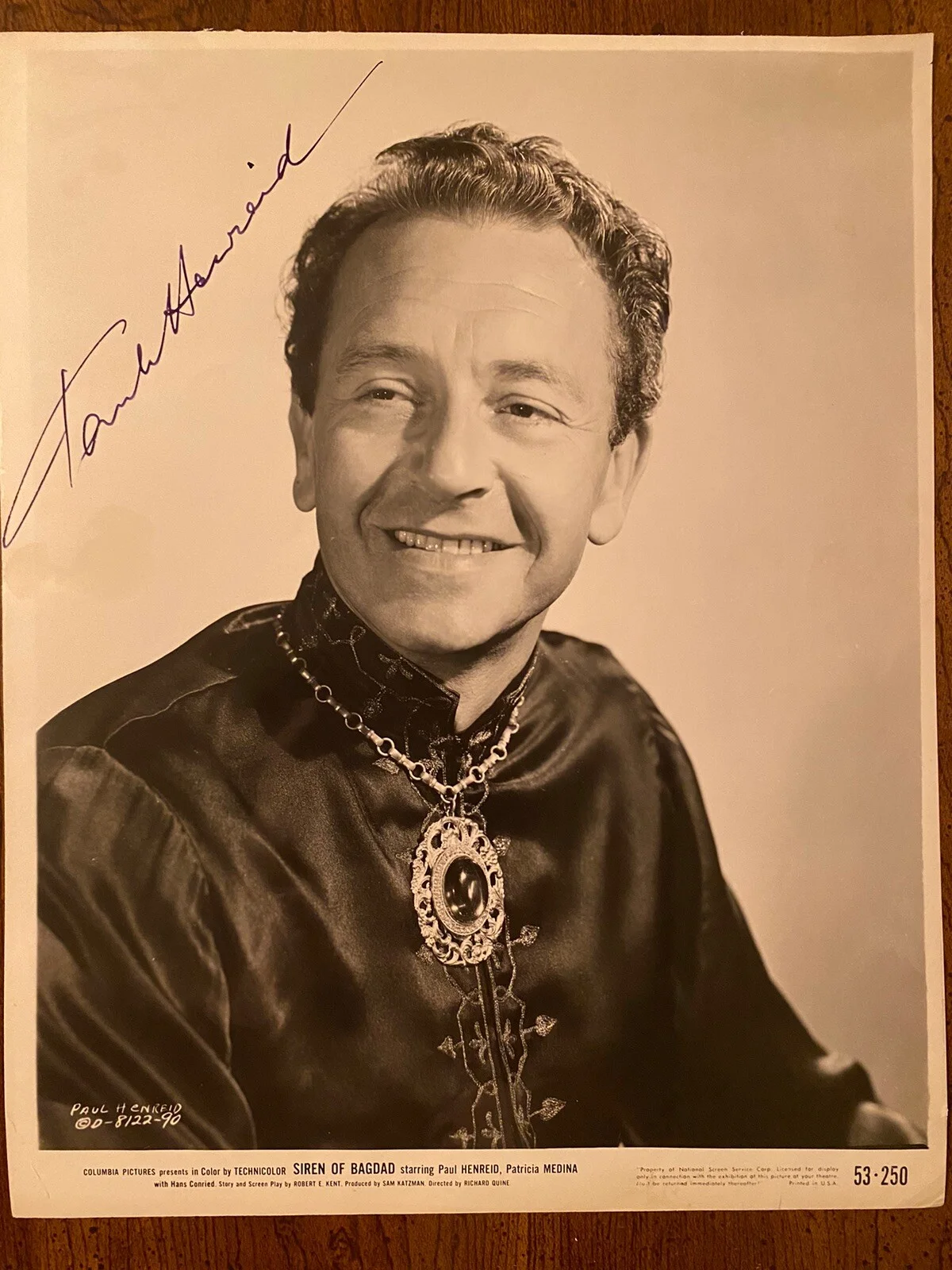 Paul Henreid — Paul Henreid Signed Autographed Photo With COA Casablanca Siren Of Bagdad Etc