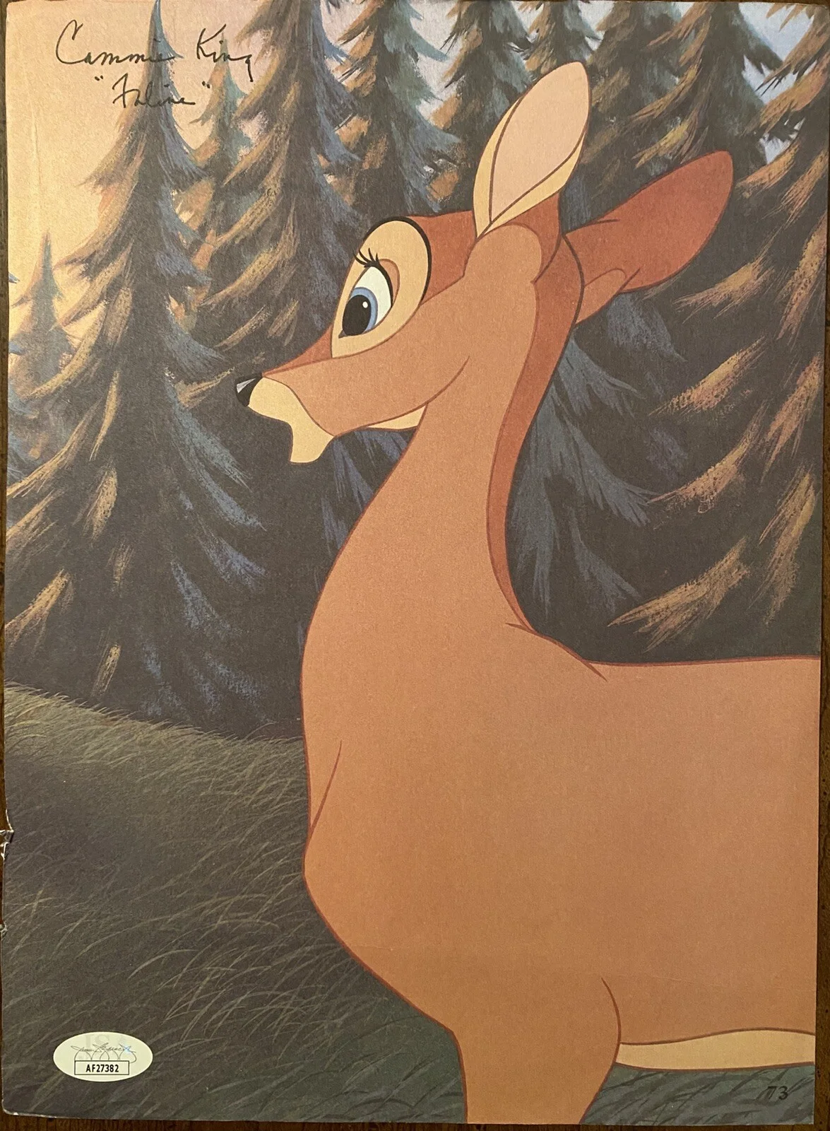 Cammie King — Cammie King Signed Autographed Photo With JSA COA Bambi RARE Faline Disney, изображение 2