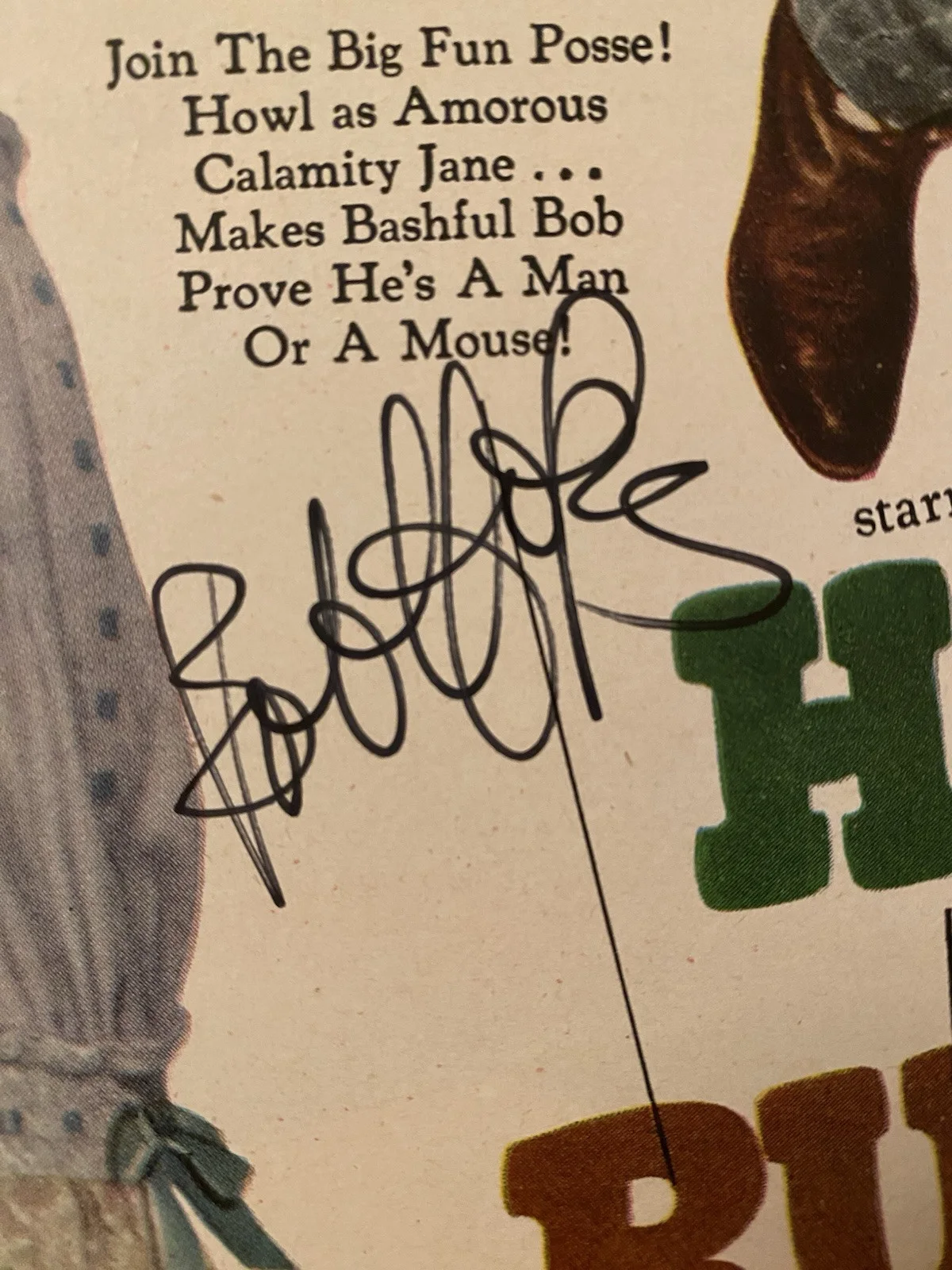 Bob Hope — Bob Hope Signed Autographed Vintage Movie Ad The Paleface With COA RARE, image 2