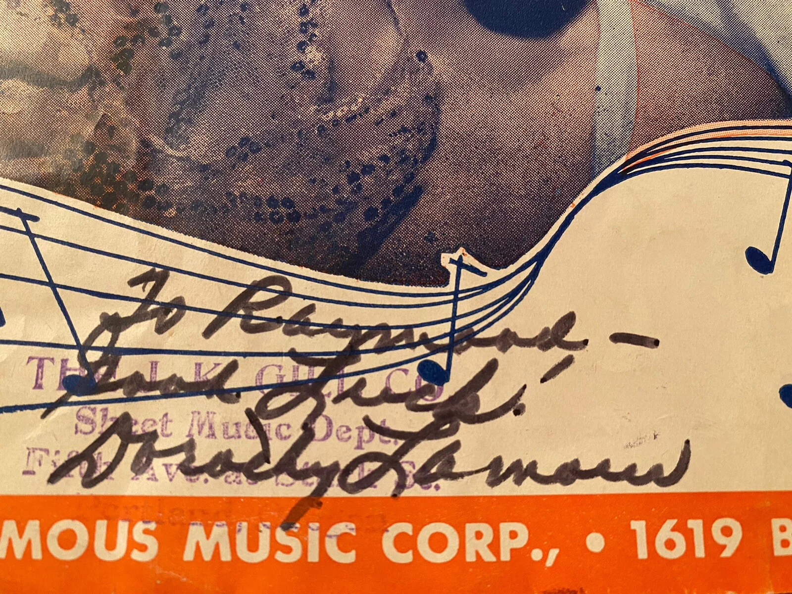 Fred MacMurray, Dorothy Lamour — Dorothy Lamour Fred Macmurray Signed Autographed with COA And The Angels Sang, изображение 3
