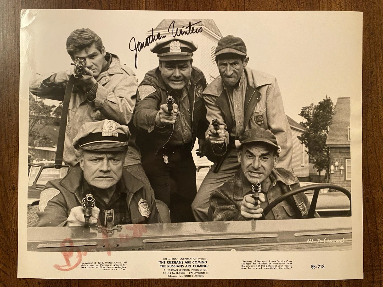 Brian Keith, Jonathan Winters — Brian Keith Jonathan Winters Signed Photo The Russians Are Coming With COA RARE