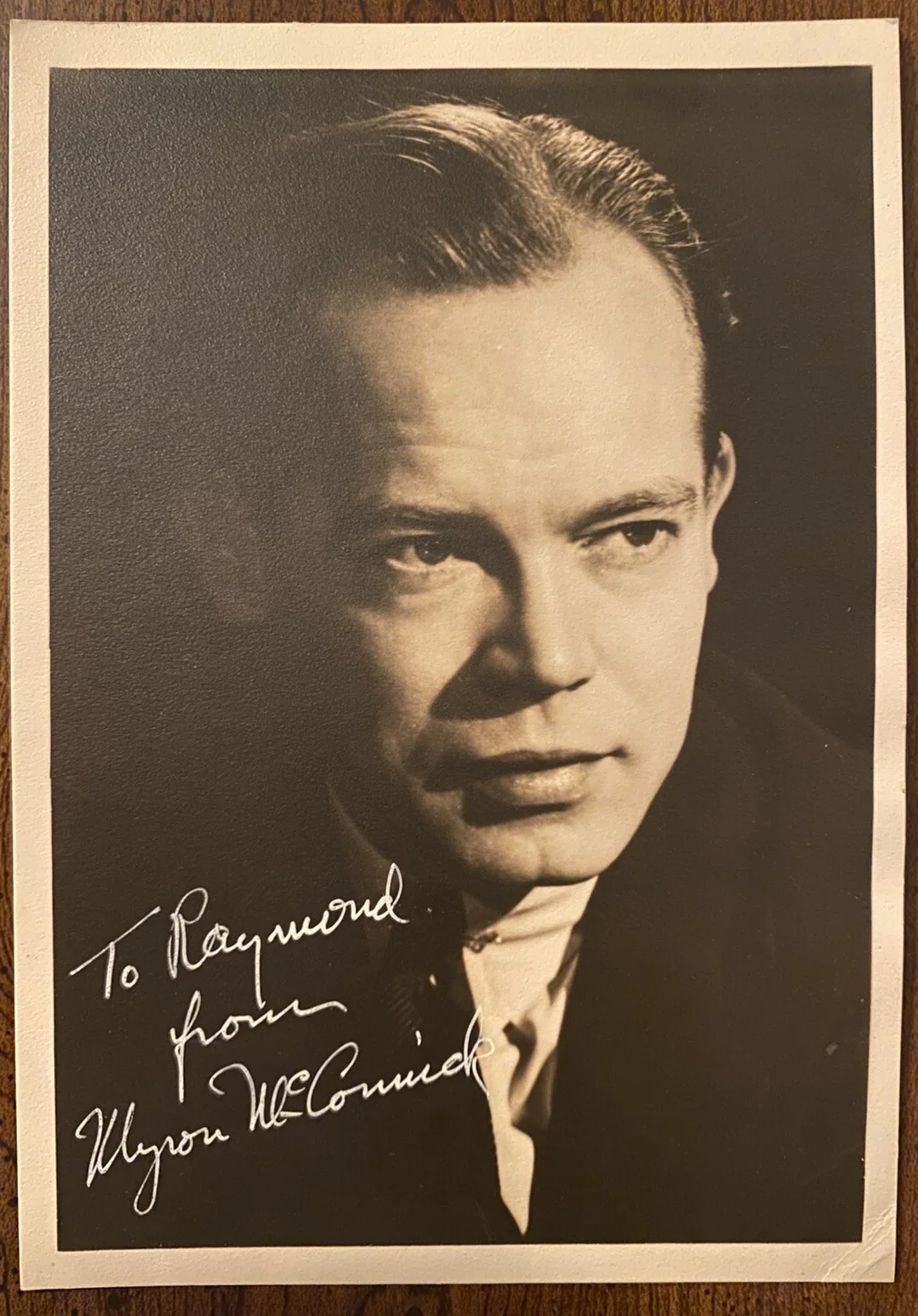 Myron McCormick — Myron McCormick Signed Autographed Photo w COA No Time For Sergeants The Hustler