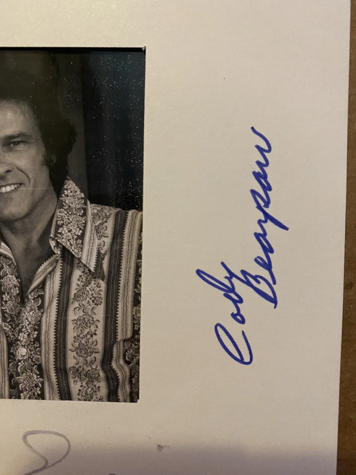 Glenn Ford, John Ericson, Cody Bearpaw — Glenn Ford John Ericson Cody Bearpaw Signed Autographed Vintage Frame, image 3