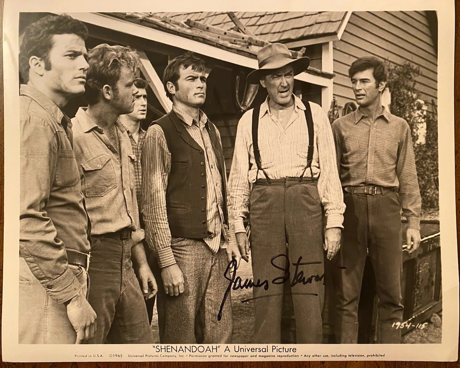 James Stewart, Jimmy Stewart — Jimmy James Stewart Signed Autographed Vintage 10x8 Photo With COA Shenandoah